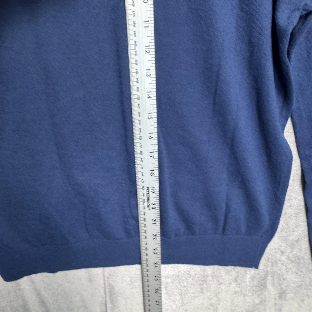 Banana Republic Sweater Mens Small Blue Argyle V Neck Lightweight‎ Knit Pullover